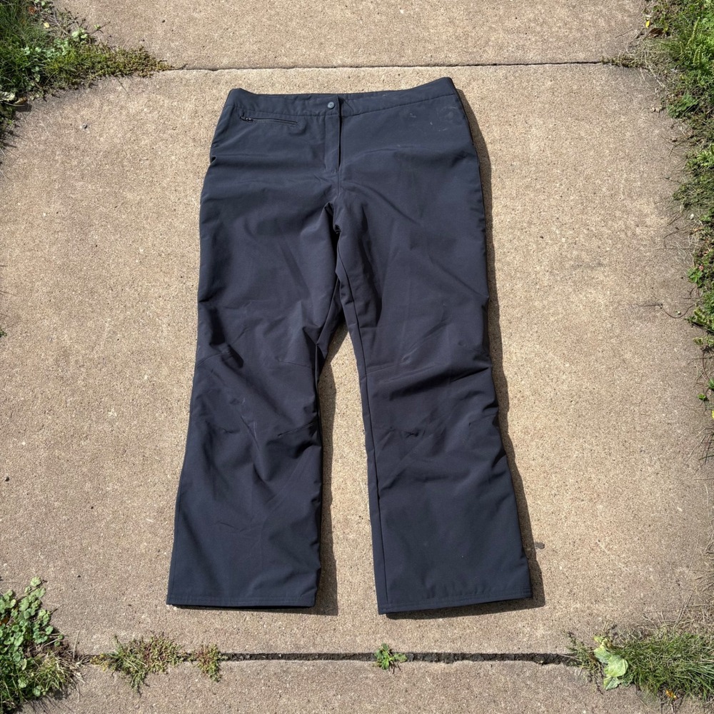 Obermeyer Womens Black Insulated Ski Snow Pants Size 18 Bootcut Winter Sports
